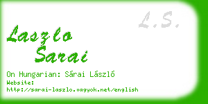 laszlo sarai business card